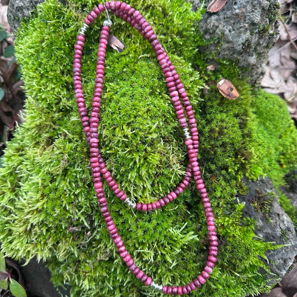 NWT Jay King Dyed Sponge Coral Necklace | 36” | Sterling Silver (266)